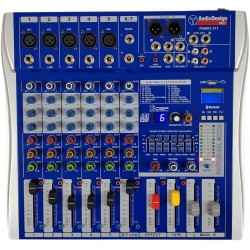 AUDIODESIGN PAMX2.511 mixer 7 canali con effetti e player USB BT