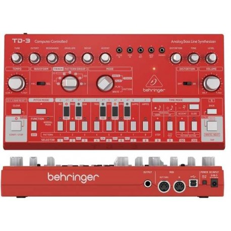 BEHRINGER TD-3 RD Red synth analogico di bassi con step sequencer