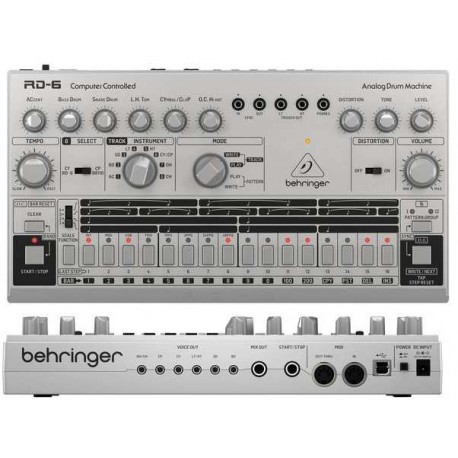 BEHRINGER RD-6-SR Analog Drum Machine - Silver - Pianoroll Computer...